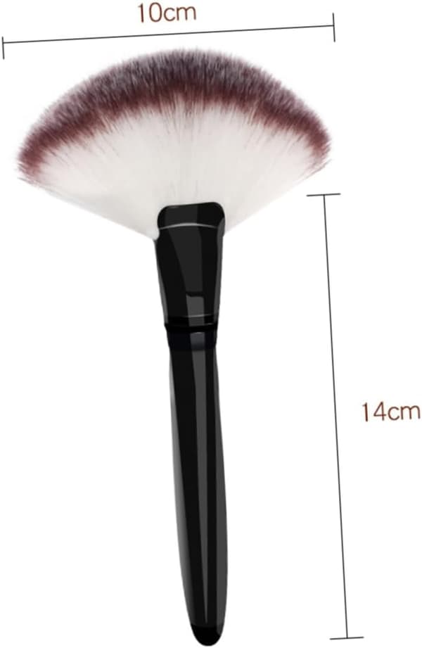 Large Fan-Shaped Brush with Wooden Handle Powder Foundation Brush Cosmetics Makeup Blending Tool