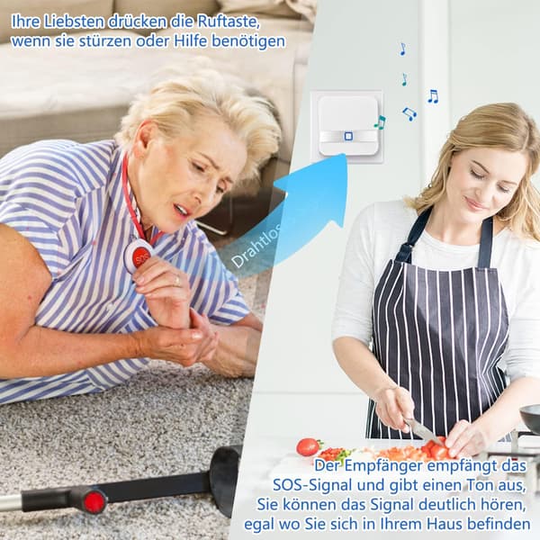 Elderly alarm bracelet, wireless home alarm, wireless home alarm system, elderly alarm, suitable for elderly, sick, disabled