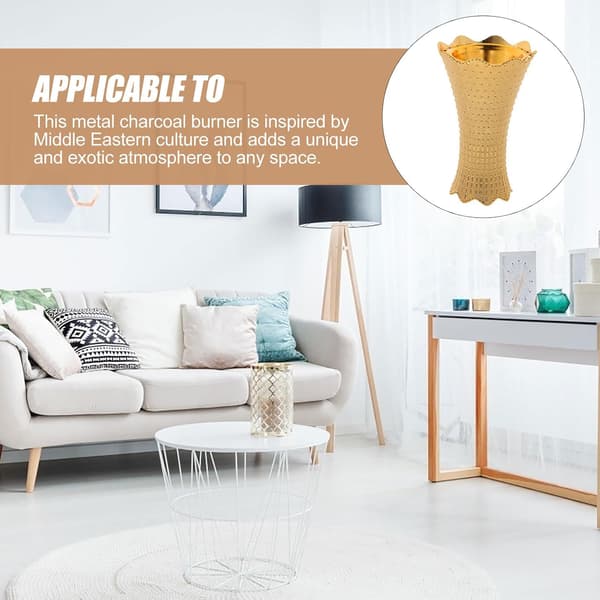 Table Incense Burner Incense Burner Golden Small and Delicate Aluminum Alloy Multifunctional
