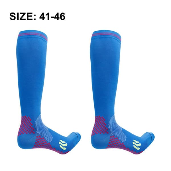 Fitness Professional Sports Socks Quick Drying Thin Knee Socks Blue KLB