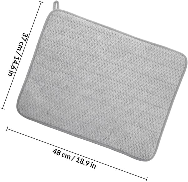 Drying Pad Water Absorbent Microfiber Mat Non-Slip Heat Resistant Microfiber Kitchen Dish Mat