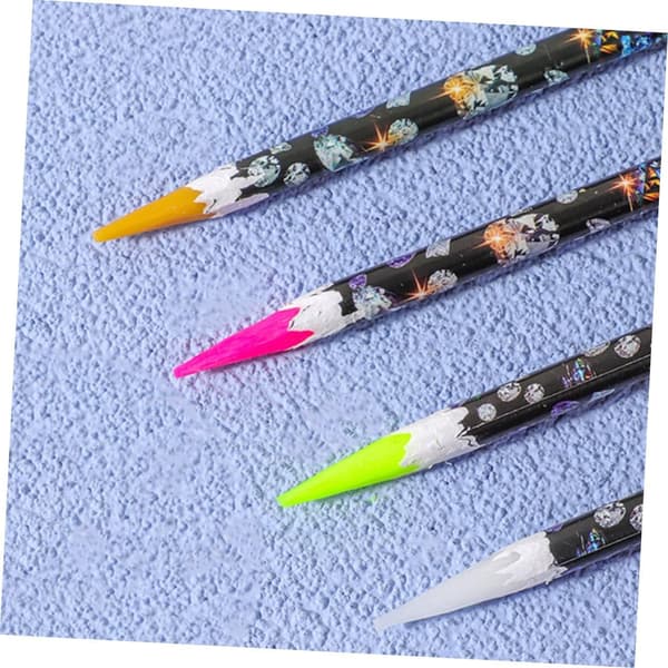 4st Stipple Crayon Nail Art Pens Vaxpenna för Rhinestone Pen Gem Picker Tool för Dotting Tools Nail Art Diy