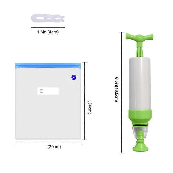 Reusable Vacuum Storage Bags Compress and Remove Air to Prevent Moisture, set_tfrf