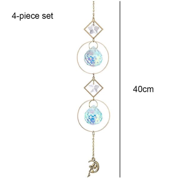 4-pack Crystal Prism Suncatcher Prism Pendants for Window Garden