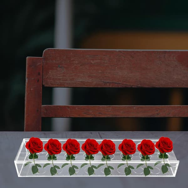 Akryl Blomstervase Rektangulær Moderne Dekorativ Midtpunkt Unik Dekorasjon