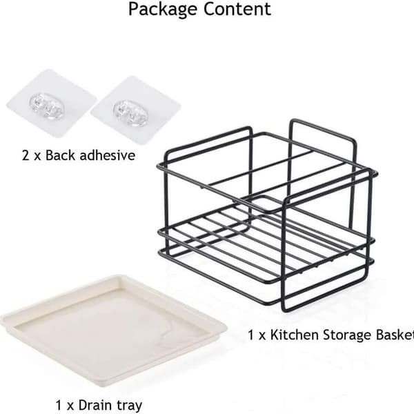 Kitchen Sponge Rack, Sink Caddy, Kitchen Sink Organizer, Storage