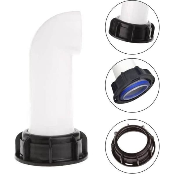 2 pcs drain spout with nut IBC 1000L water tank nozzle valve fitting E