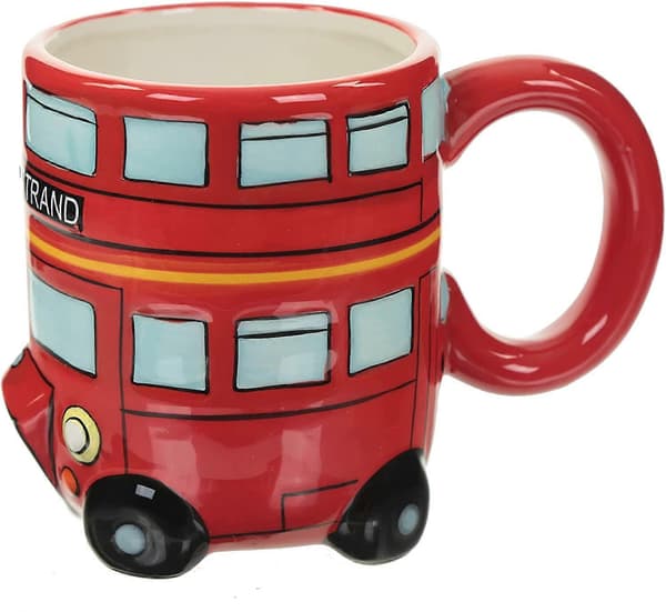 Puckator London Red Routemaster Bus Ceramic Shaped Mug, Tea Coffee Hot Drinks, Decorative Gift Box, Height 10cm Width 13.5cm Depth 8.5cm