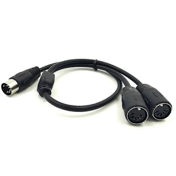50 cm MIDI DIN 5-pin Y-splitteradapterkabel han til 2x DIN-5 hun forlængerledning