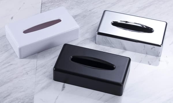 Pyyhepidike Musta, Suorakulmainen kasvopyyhepidike Kleenex Litteä Pyyhepidike Kylpyhuoneen työtasot