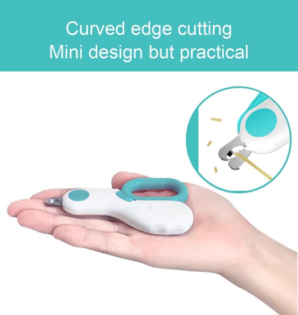 Dog Nail Clippers with LED Light, Pet Grooming Tool, Blue