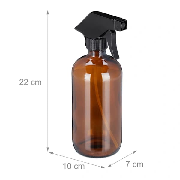 Sprayflaske glass brun, 2-pakning