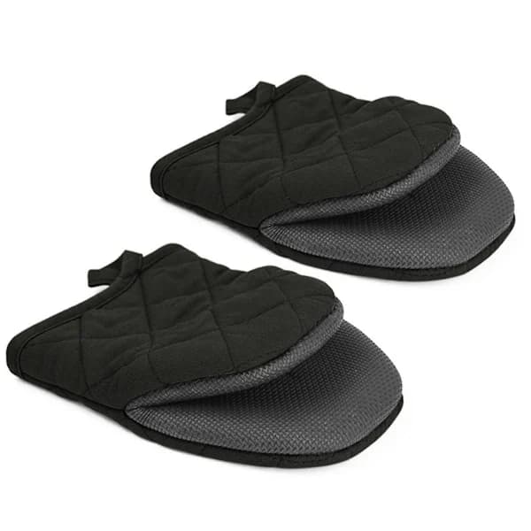 Pot Holders, Heat Resistant Silicone Mini Oven Mitts for Kitchen, Baking, Grilling, Microwave