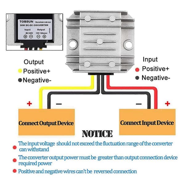 DC Reducer Converter DC 8V-40V til 12V 3A 36W Spændingsregulator Strømkonverter Modul Transformer G