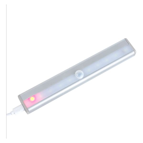 10LED IR Infrarød Bevegelsessensor Detektor Skaplampe Sensor Belysning Garderobe Natt Batterilampe