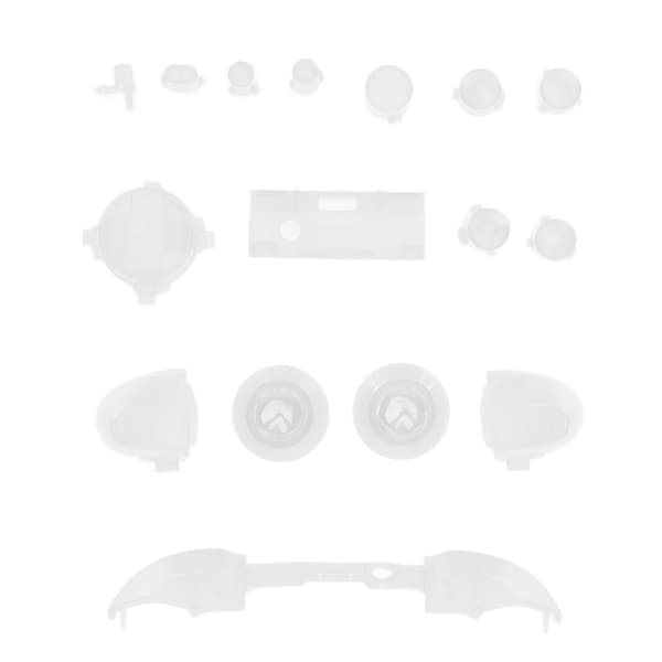 Fullständigt knappmodd-kit, avtryckarset för XBOX Series X / XBOX Series S-handkontroll, transparent vit