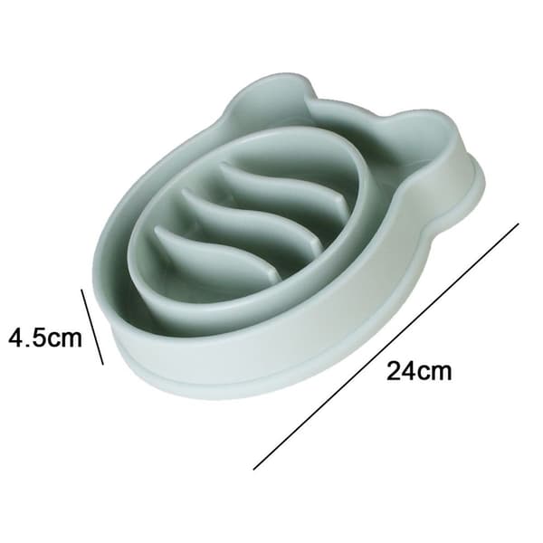 Slow Feeder Large Dog Bowl för Medium Dog Bowls Grön KLB
