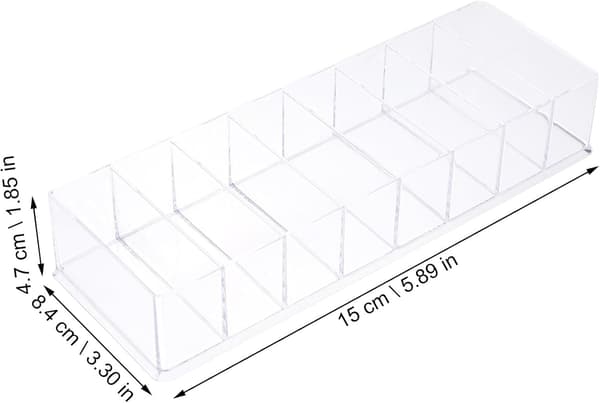Akryl Læbestift Opbevaringsbeholder Sort Kosmetisk Displayboks Skrivebords Makeup Organizer