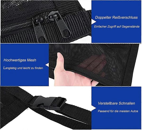 Car RV Roof Net, 90*65cm Polyester Storage Net Organizer for Blankets and Zippers, Cargo, SUV, Van