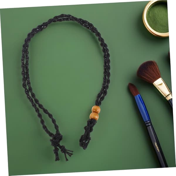 4pcs Adjustable Hand-Woven Crystal Necklace Holder Large Medium Mesh Stone Holder Pendants