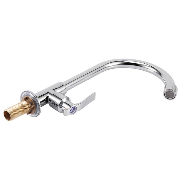 G1/2 inch External Thread Zinc Alloy Kitchen Faucet for Home Restaurant Silver