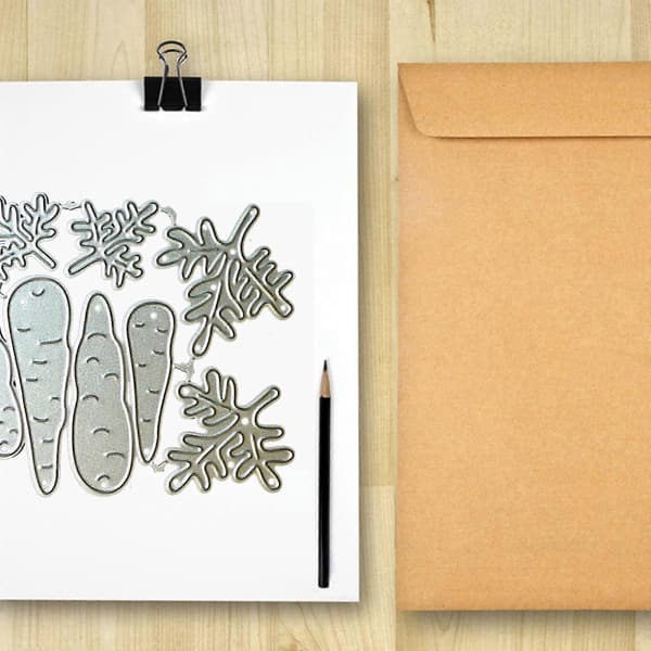 Cute Carrot Embossing Stencil Metal Cutting Dies DIY Easter Decor Craft Dies_tfrf