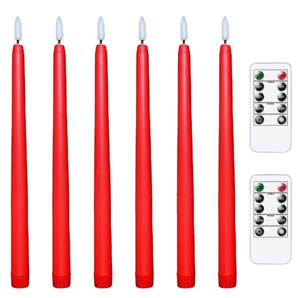 6 LED-kynttilän pakkaus, liekitön, välkkyvä, lämmin valo KLB