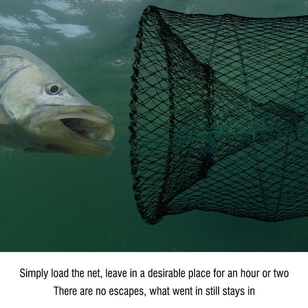 Foldable Lobster Crayfish Crab Crustacean Shrimp Fish Trap Cage Fishing Net (25cm)
