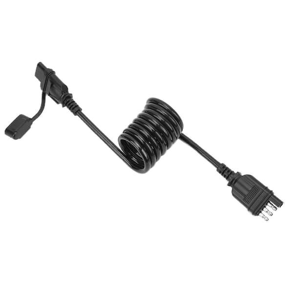 4 Flat Trailer Wiring Harness Wire Connector 4-Pin Flat Extension Cable Waterproof Coiled Cable for Trailers