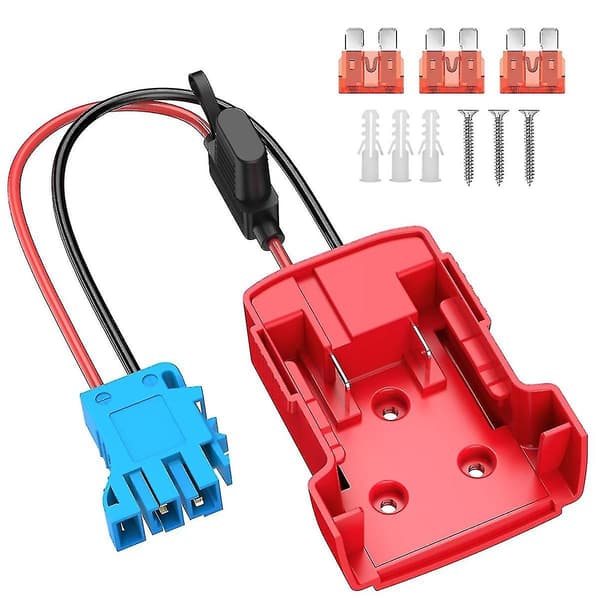 Power Wheels-adapter til batteri med ledningsnetforbindelse, 12AWG-kabel med 40A-sikring til Peg-Perego