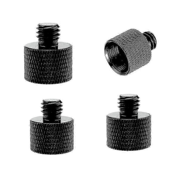 8 kpl mikrofonin kierreadapteri 5/8 adapterimutteri 1/4 - 3/8 mikrofonitarvikkeet - musta