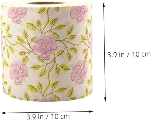 Trykt toiletpapir af bambusmasse med blomstermønster, nyhed til badeværelset