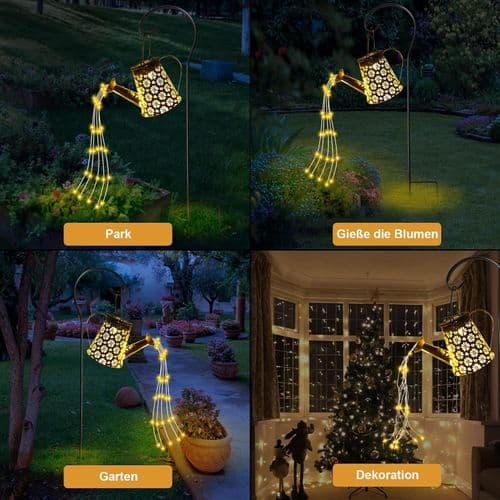 Solar vannkanne hage LED-lys, Star Shower hagesollys
