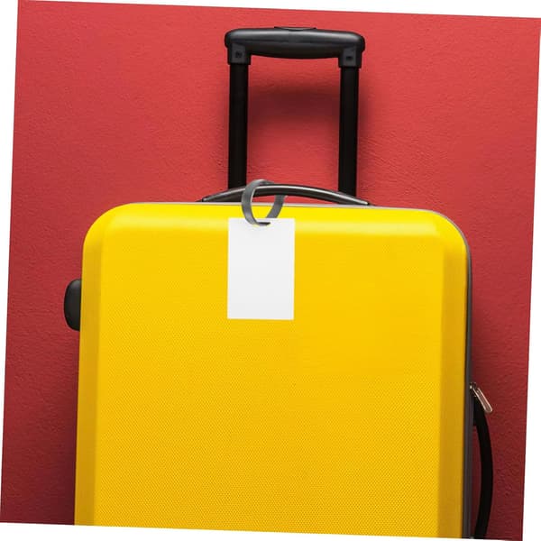 10 stk sublimering tomme bagasjelapper dobbeltsidige utskrivbare holdbare koffertetiketter
