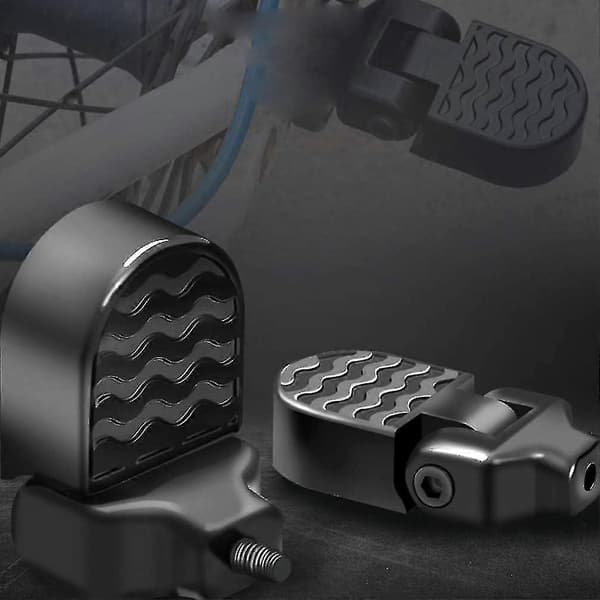 1 Pair Rear Pedals for Bicycle, MTB Foldable Footrests, Bicycle Accessories