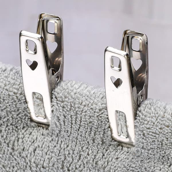 Stainless Steel Laundry Pegs, Spring Loaded Metal Clips, Strong Grip and Windproof High Quality Clothes Pegs, Non-Slip, 60-Pack 60pc 60pc