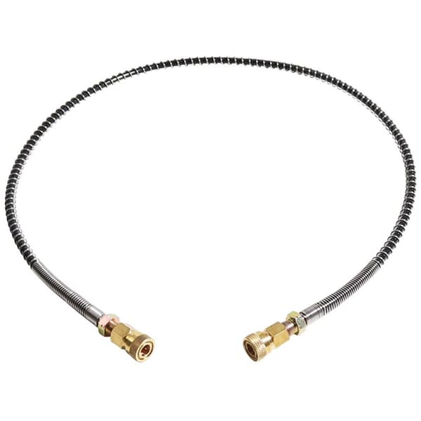 Slang med spiralfjäder, 100 cm lång, PCP pneumatisk luftfyllningspump, svart nylonslang