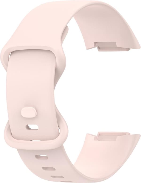 Luxury Large Pink Silicone Strap for Fitbit Charge 5 - Replacement Sports Band