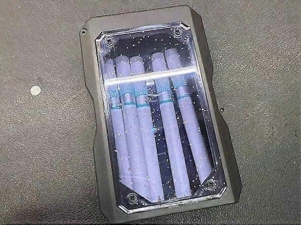 Cigarette Case with Sliding Pop-Up Function, Metal Holder for 20 pcs for Smoking Men