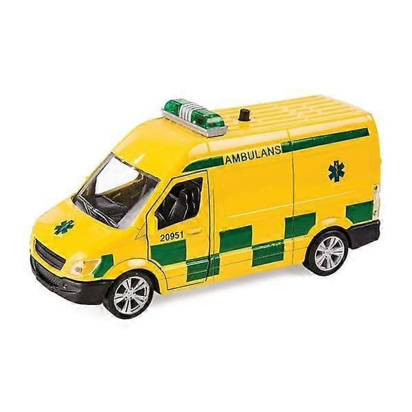 Leker Leketøybil Biler Bil Gul Ambulanse Van Lys & Lyd
