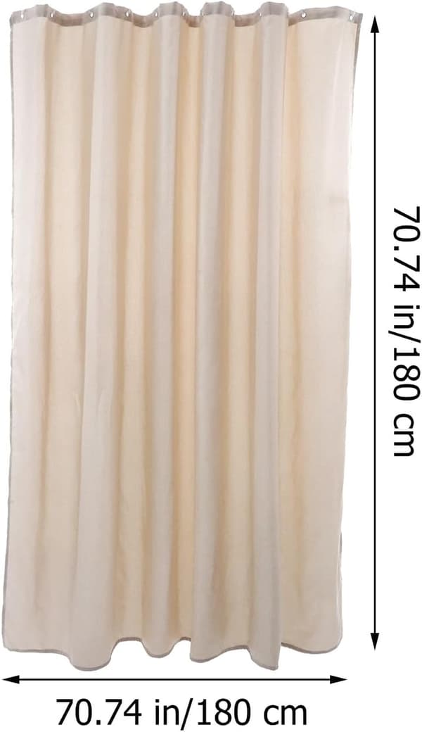 Vaskbart gjenbrukbart 100 % linstoff dusjforheng vanntett klassisk rustikk stil