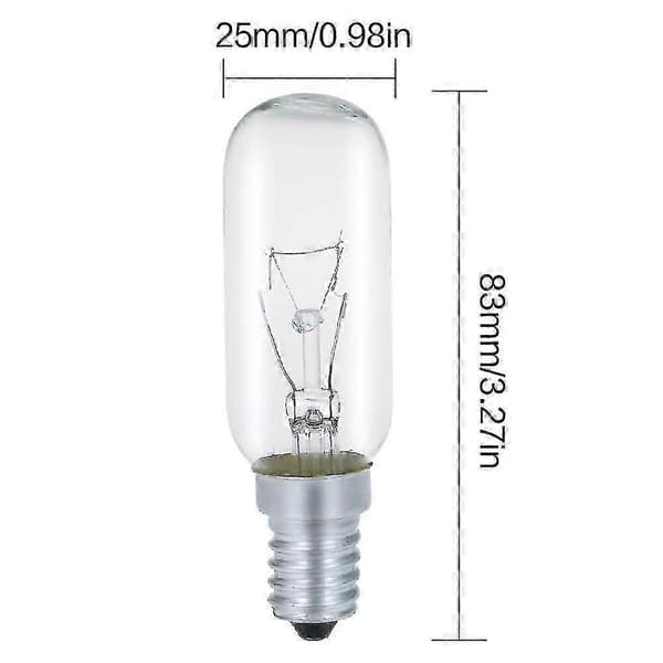 Pære til emhætte E14 40w, T25 230v Pære Varm Hvid 2700k Dæmpbar, 4-pak_tfrf
