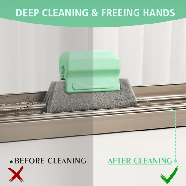 3 Pieces Window Groove Cleaning Brushes and Window Cleaning Tools