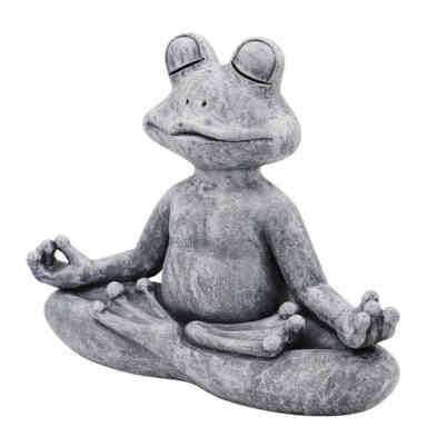 Meditations Zen Yoga Groda Figur Staty för Trädgård - Present, Jul D