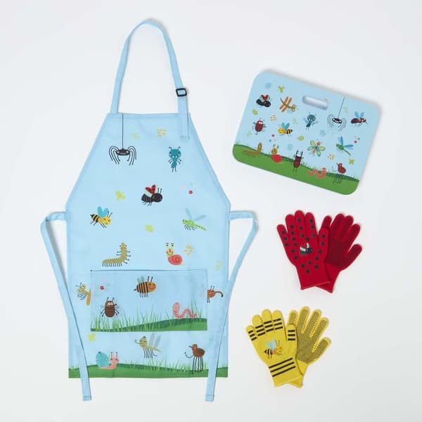 HOMESCAPES Børnehavehandsker med gult bi-design Yellow