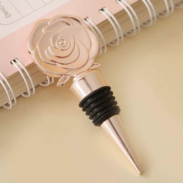 3-pack Rose Gold Wine and Beverage Stoppers, Keeps Wine Fresh, Holiday Party