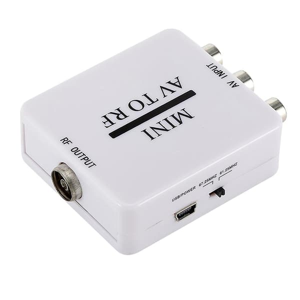 AV til RF-konverter med RF 67,25 MHz 61,25 MHz frekvens til TV VHS DVD