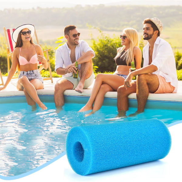 Bitar Filtersvamp, Skumfilter til Pool, Genanvendeligt Poolfilter, Poolfilterpatron, Blå