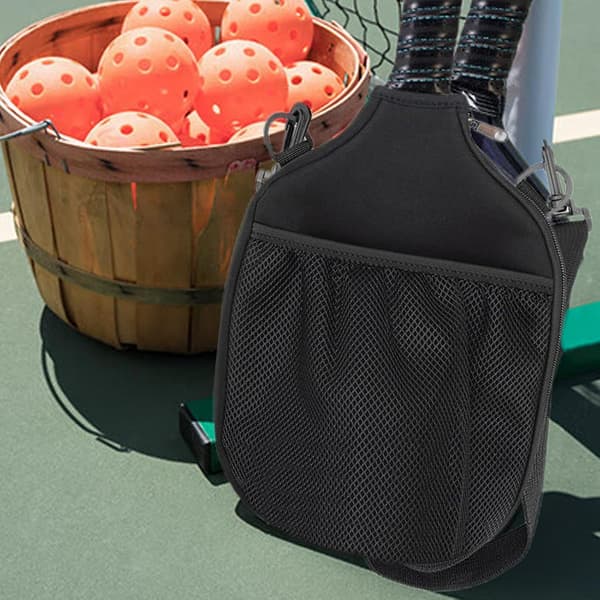 Racketfodral, Multifunktionell Tennisracketförvaring Axelväska - Svart