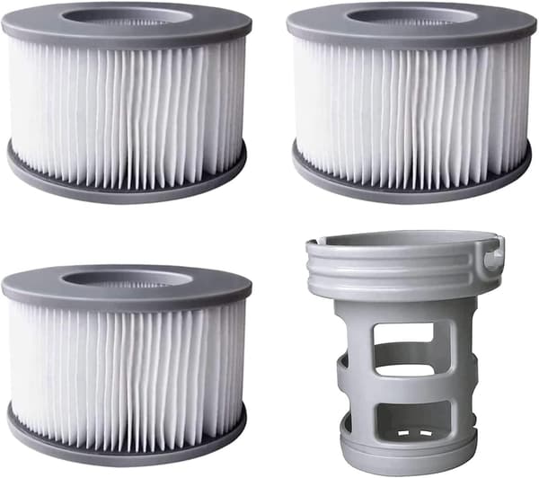 Filter cartridge for MSpa inflatable pool, replacement filter for MSpa Whirlpool, Delivery includes 3 filters + filter holder